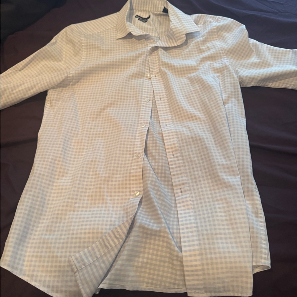 Bar III White Casual Button Down Shirt